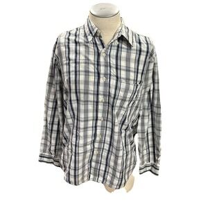 Red Camel Men's Long Sleeve Button Down Shirt Large Plaid
